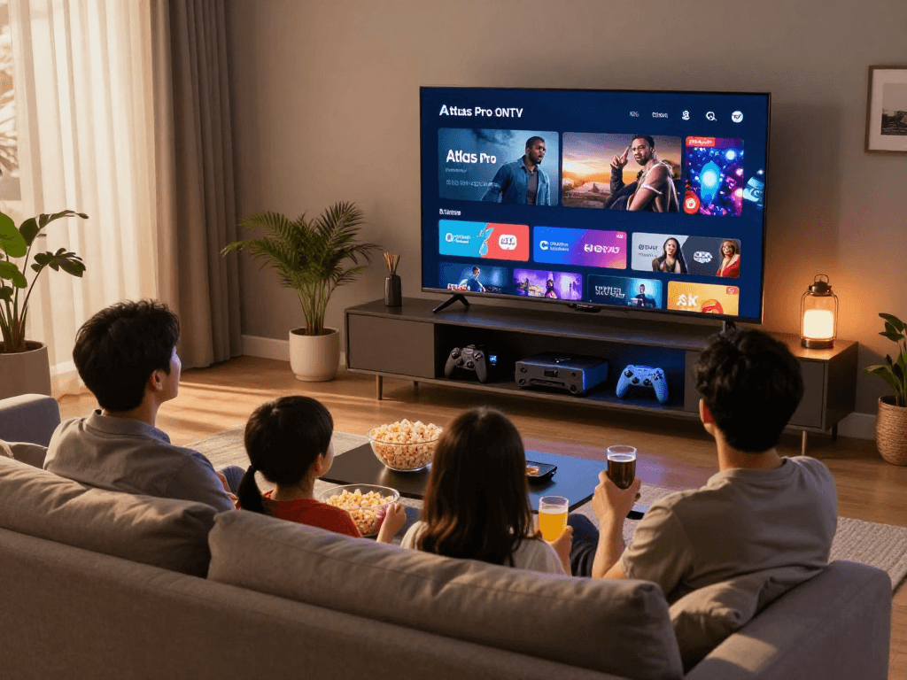 Téléchargez l'application atlas pro ontv pour profiter d'une soirée cinéma en famille avec plus de 12 000 chaînes.